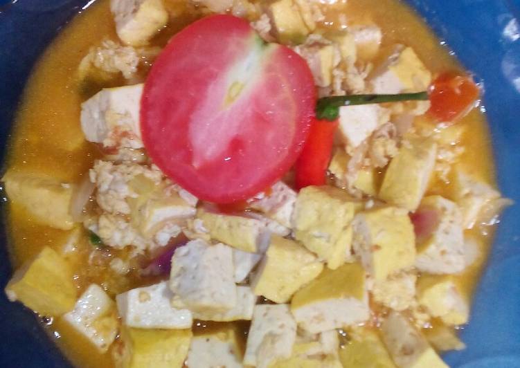 Oseng tahu telor orek