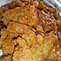 A picture of Fried Sweet potato with egg.