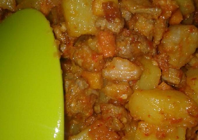 Resep Sambal goreng kentang mix daging kambing, Enak