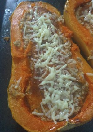 Una foto de Zapallo anco relleno de atún
