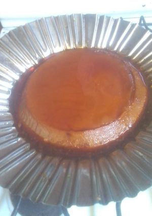 Una foto de Flan casero de chocolate!!! Con chocolatada...😋