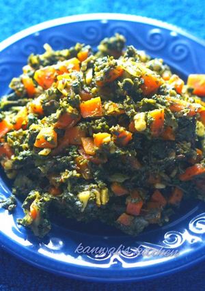 A picture of Methi gazar sabji.