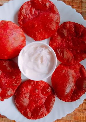 A picture of Beetroot puri.