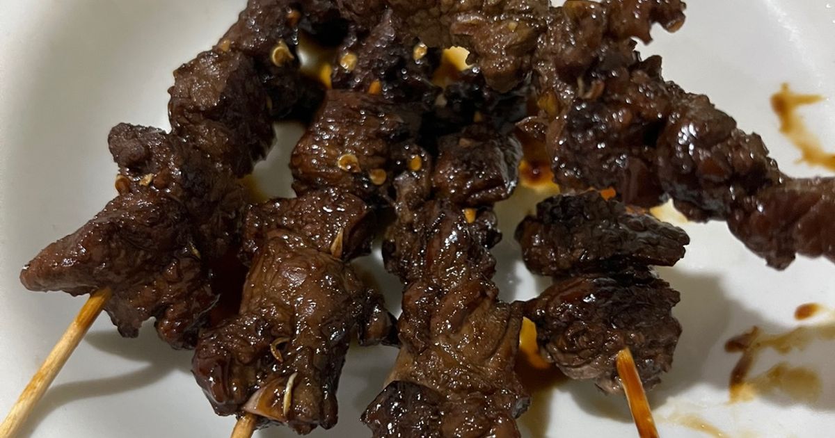 Sate Kambing Bumbu kecap Cabai Ala Rumahan