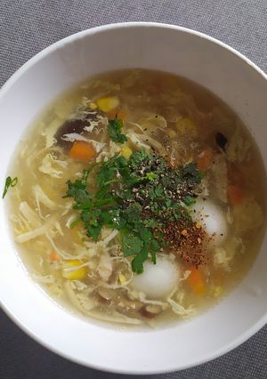 Hình của món Súp gà rau củ.