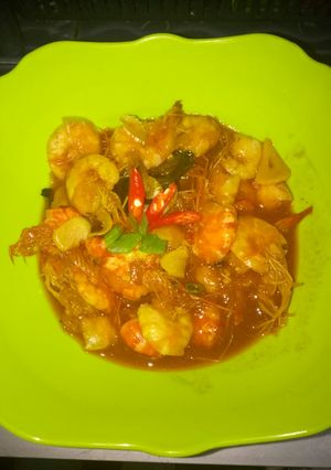 Foto resep Udang asam manis simple