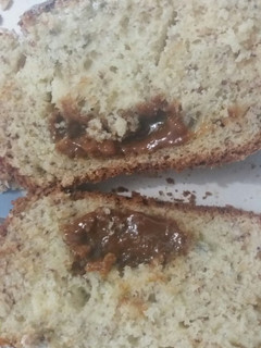 Una foto de Budín de banana y dulce de leche