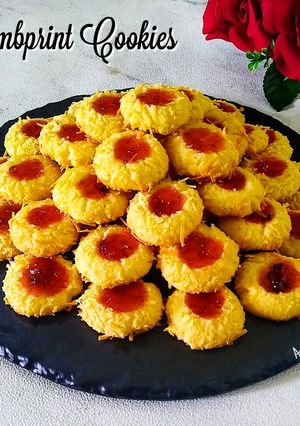 Foto resep Thumbprint Cookies 💕