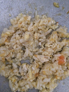 Foto resep Mpasi nasi goreng telur puyuh wortel tahu