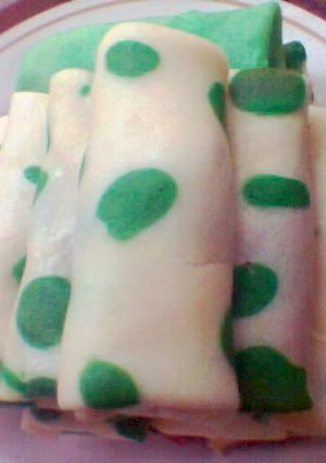 Foto resep Dadar gulung Motif Polkadot NO SANTAN, Isi selai pisang LUMEEERR,SUPER SOFT dan SIMPLE