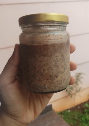 Foto resep Choco cranberry overnight oatmeal (diet)