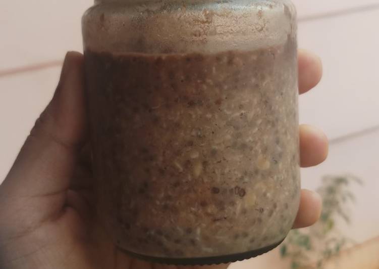 Choco cranberry overnight oatmeal (diet)