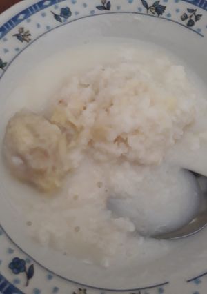 Foto resep Ketan kuah durian susu,