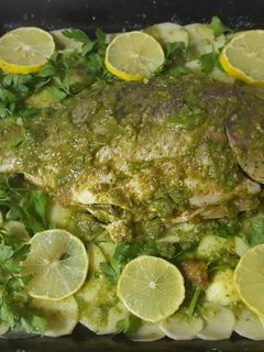 صورة لوصفة سمك بلطي مشوي 🐟🐟