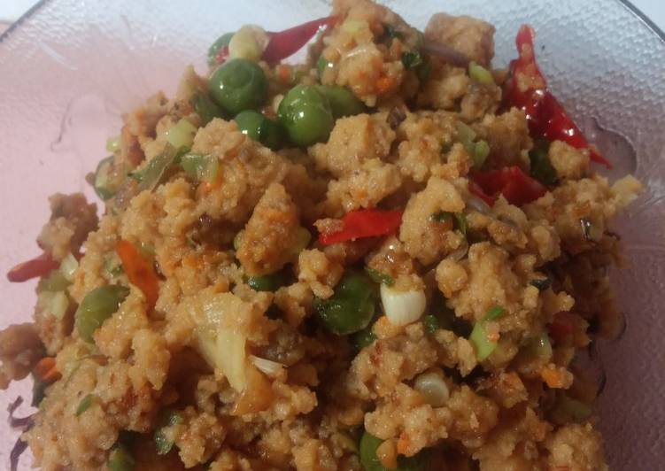 Tumis oncom leunca sederhana