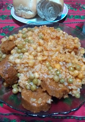Una foto de Guiso con chorizo vegano