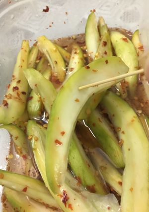 Hình của món Xoài non ngâm giòn.