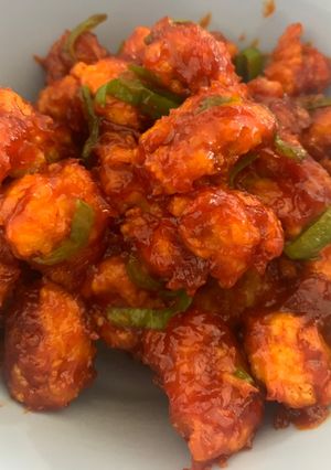 Foto resep Korean Chicken Popcorn (Ayam Popcorn Saus Korea)