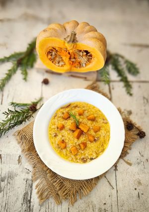 A picture of Pumpkin Risotto.