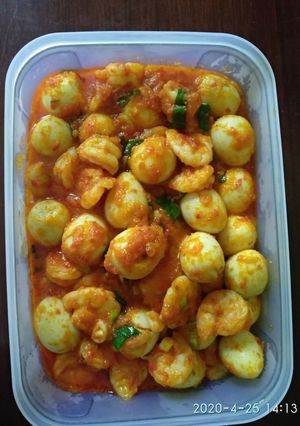 Foto resep Balado udang telur puyuh