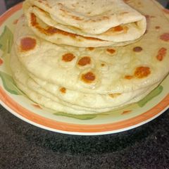 A picture of Fluffy Turkish bread;similar to naan.