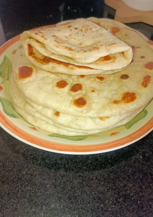 A picture of Fluffy Turkish bread;similar to naan.