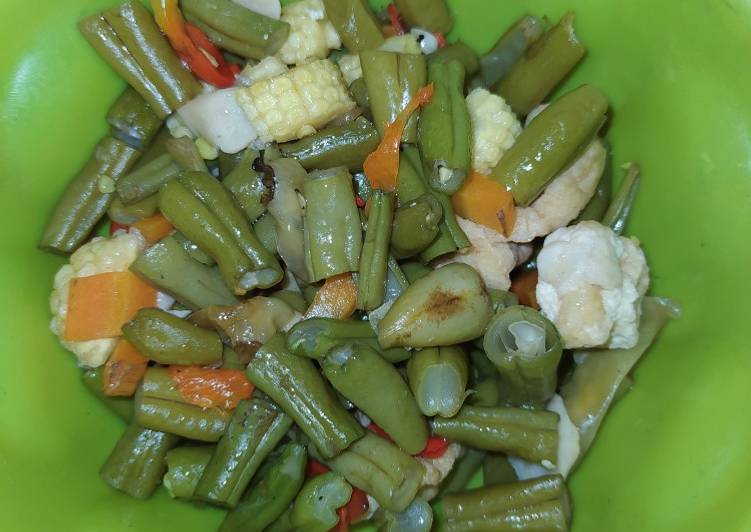 Oseng buncis tahu baby corn