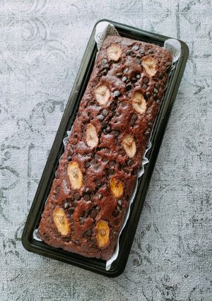 Foto resep 1.006. Double Choco Banana Cake