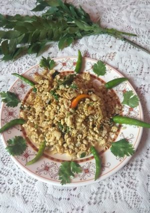A picture of Egg Bhurji with a Twist.