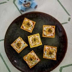 Healthy breakfast canapes A picture of Healthy breakfast canapes.