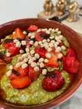 Porridge au thé matcha