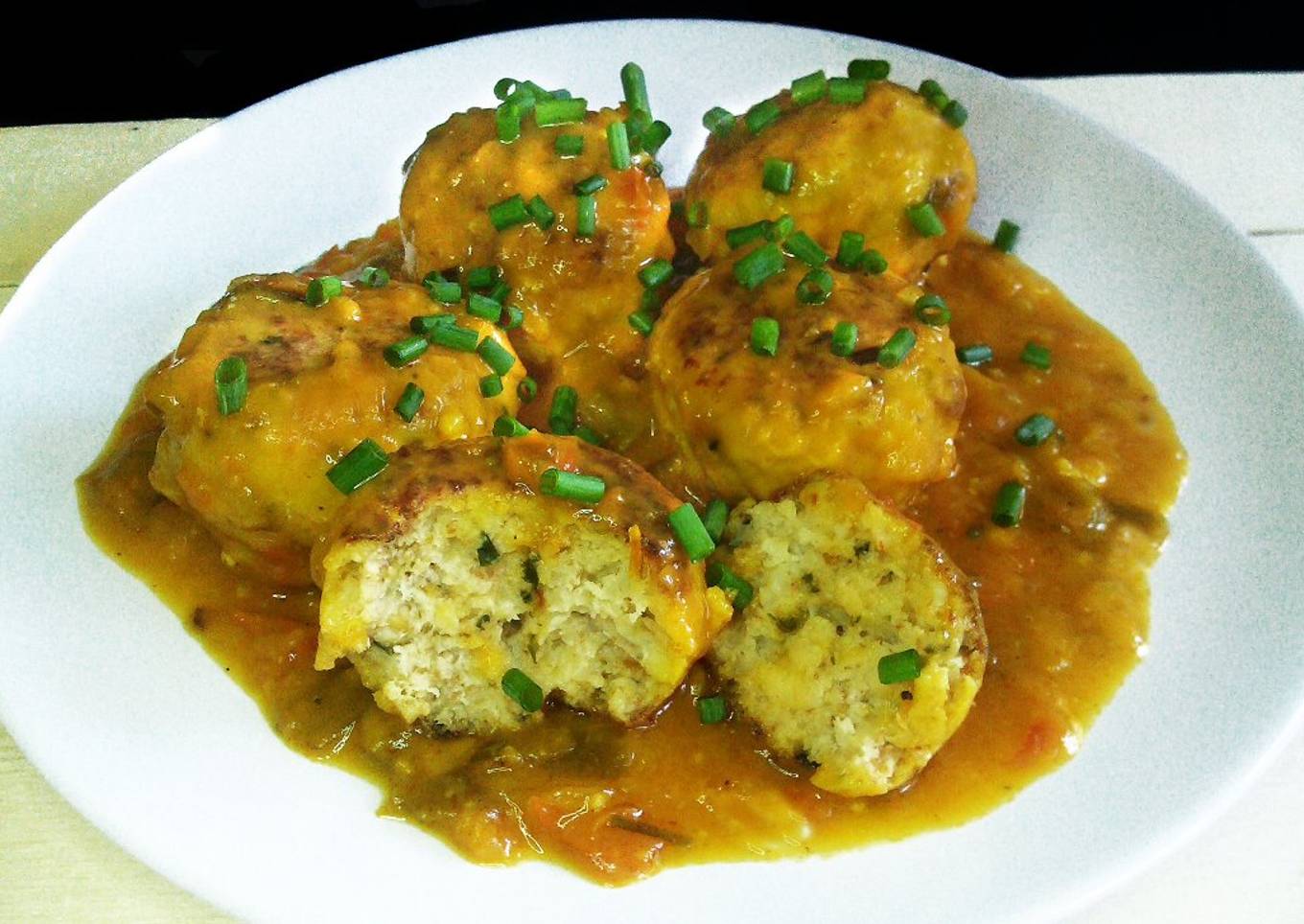 Albóndigas de merluza y gambas