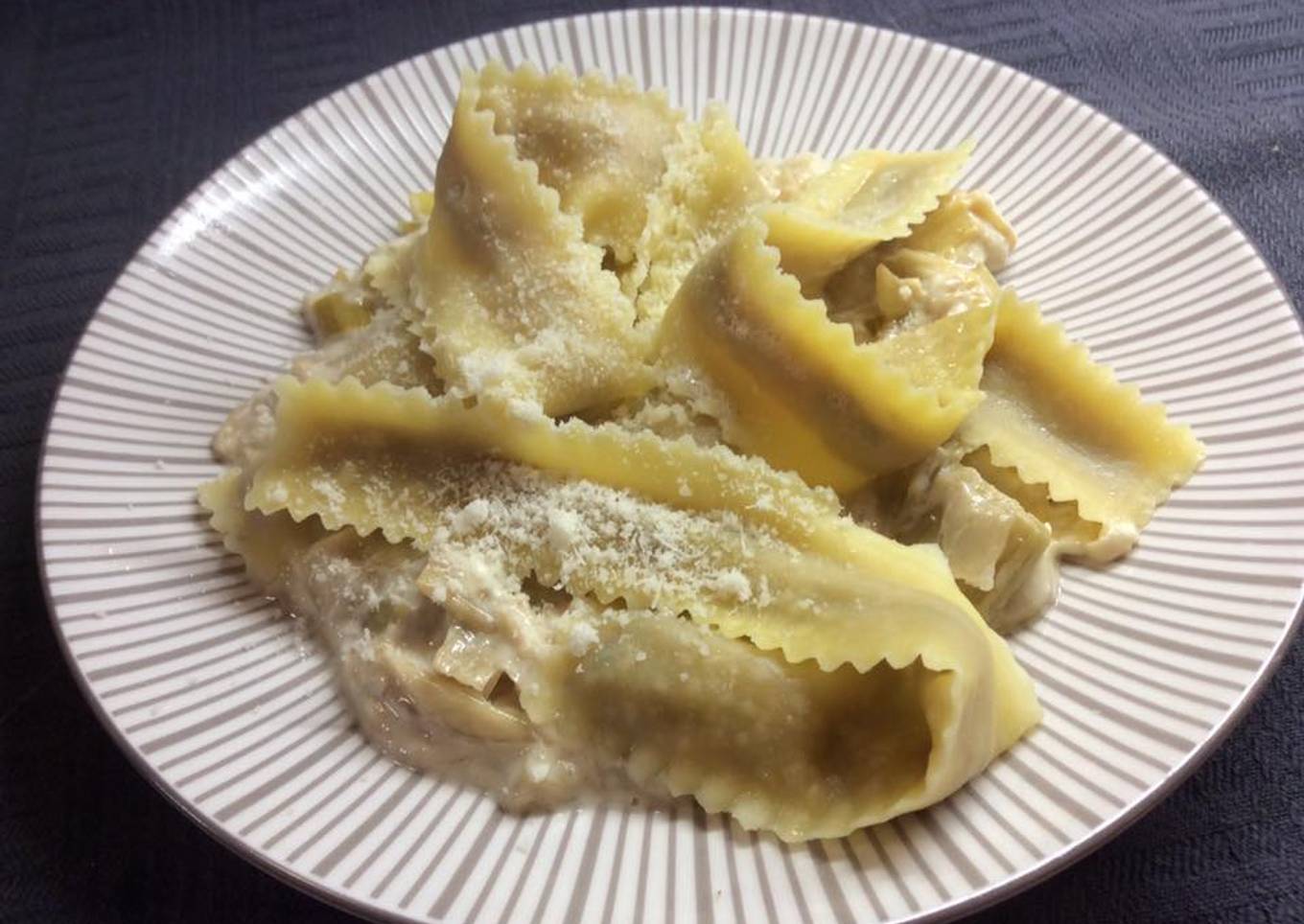 Papparedelle à la fondue de poireaux