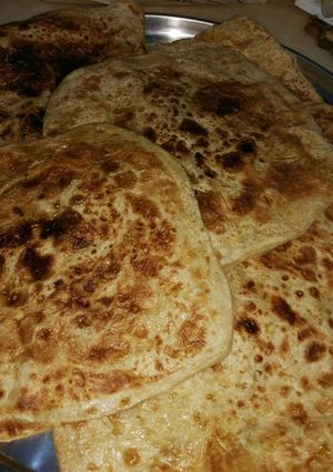 صورة لوصفة خبز الطاوة اليمني