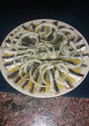 Una foto de Boquerones en vinagre arreglaos