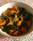 Slow herby squash and beans - vegan