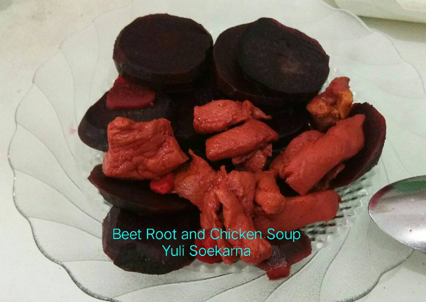Beet Root and Chicken Soup