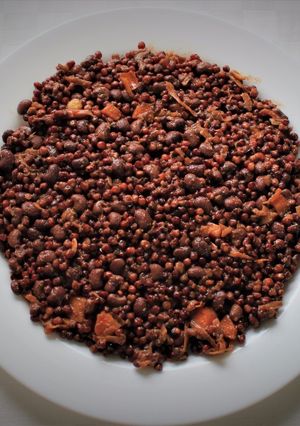 A picture of PILAU (sorghum/cowpea).