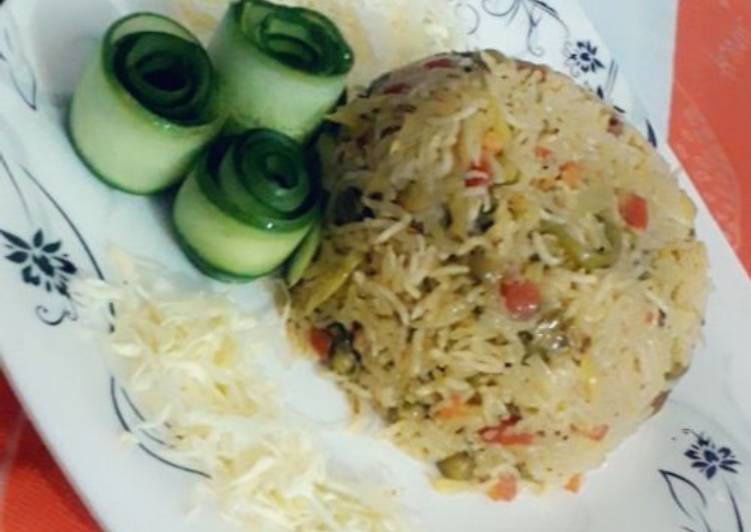 Simple Way to Make Super Quick Homemade Chicken &amp;veg rice😋