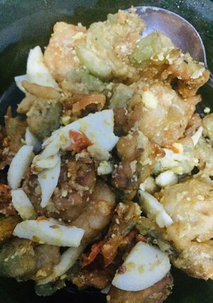Foto resep Buncis udang goreng telur asin