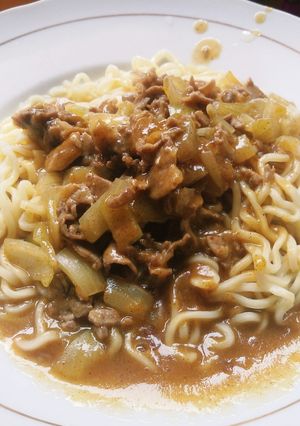 Foto resep Mie Daging Curry