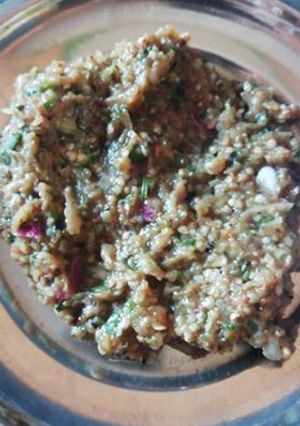 A picture of Baingan bharta.