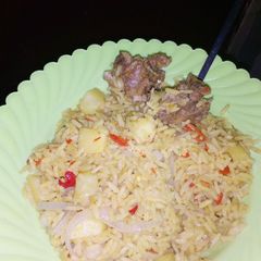 A picture of Jollof Rice.