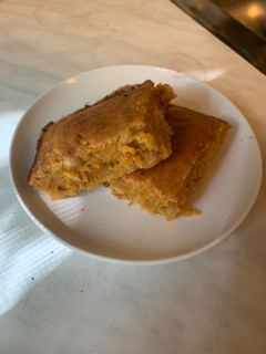 A picture of Carrot Cake with Walnuts and Cinnamon.