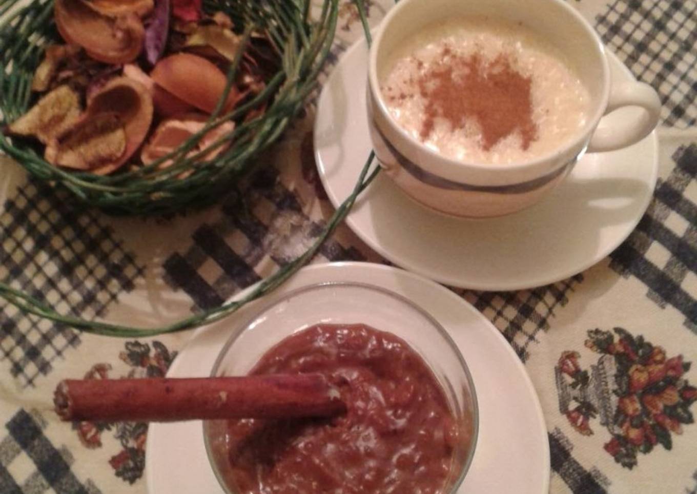 Arroz con leche de chocolate y canela