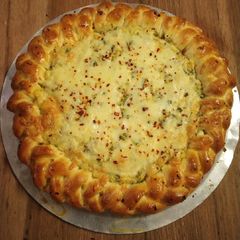Baked potato cheese pie A picture of Baked potato cheese pie.