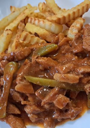 Gombás hentes tokány recept fotója