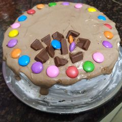 A picture of Chocolate gems cake.