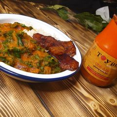 A picture of Nigerian Kale Stew.