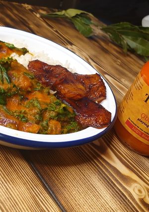 A picture of Nigerian Kale Stew.